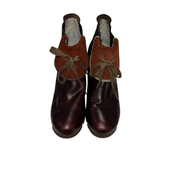 Merrell Cinnamon Smooth Brown Leather Wedge Bootie Ankle Boots Women's 10 - Picture 3 of 7